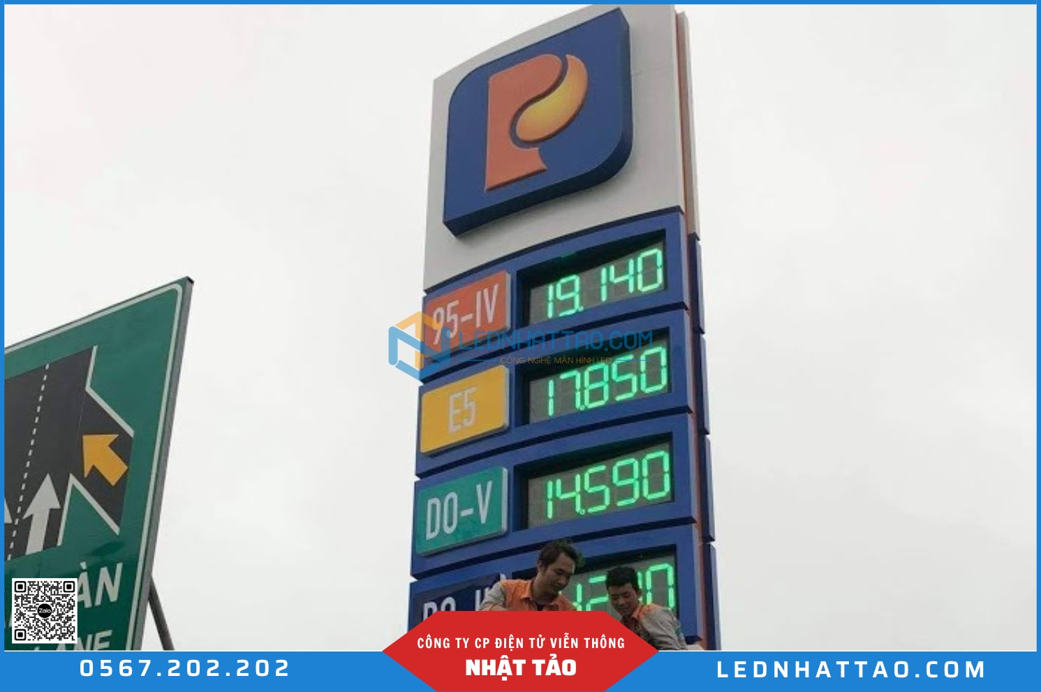 Bảng LED giá xăng dầu, bảng LED trạm xăng, Bảng LED hiển thị giá xăng dầu