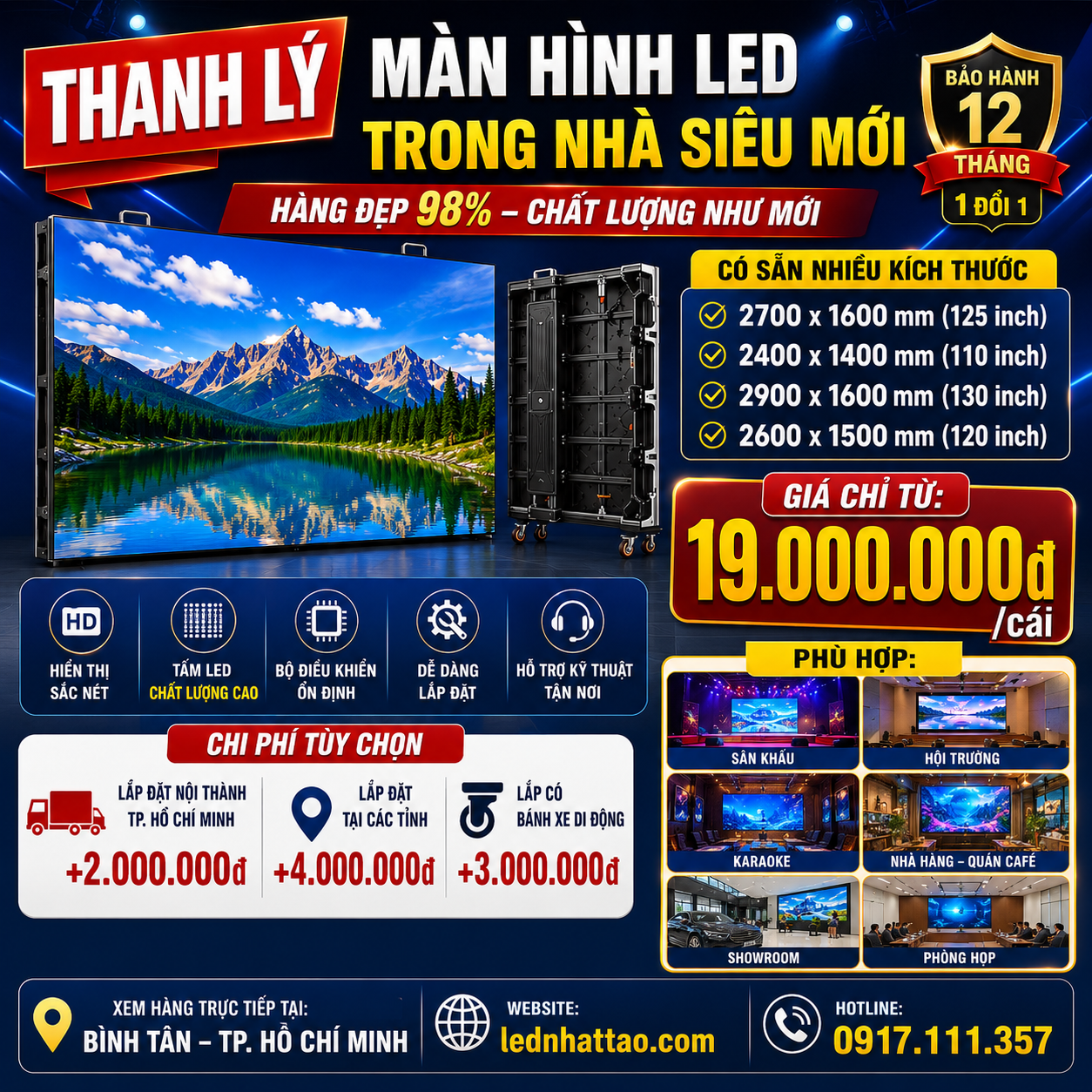 Màn hình LED thanh lý