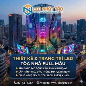 Thi công chiếu sáng tòa nhà (Facade Lighting)