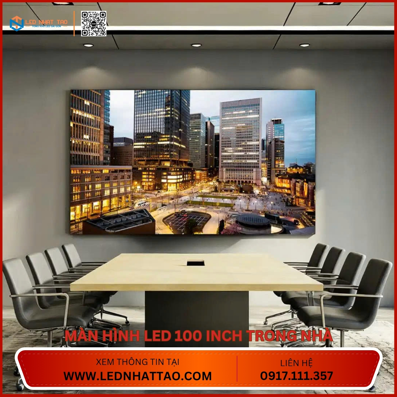 Lắp Đặt Màn Hình LED 100 Inch Trong Nhà